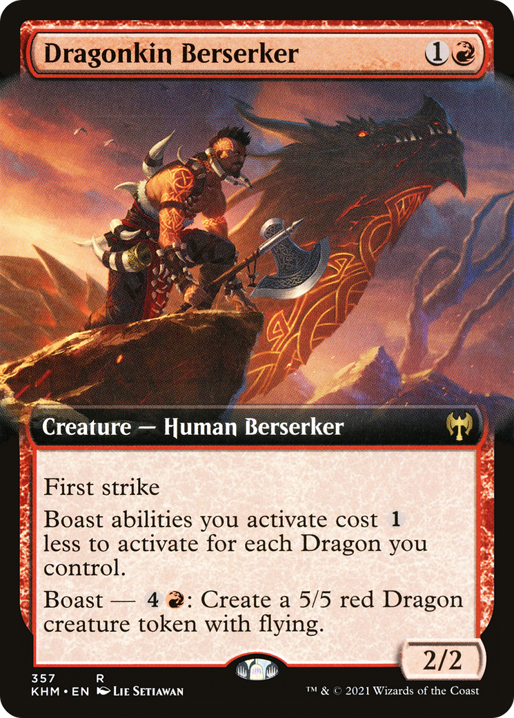 Dragonkin Berserker (Extended Art) (KHM-357) [Kaldheim] Foil