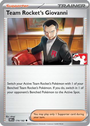 Team Rocket's Giovanni (174/182) [Prize Pack Series Cards] - Uncommon