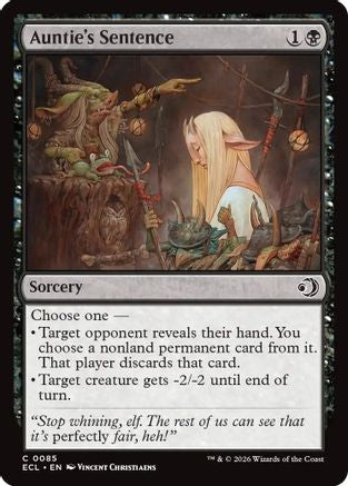 Auntie's Sentence (ECL-085) [Lorwyn Eclipsed] Foil