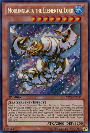 Moulinglacia the Elemental Lord (Secret Rare) (ABYR-EN035) - Abyss Rising 1st Edition