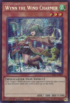 Wynn the Wind Charmer (Secret Rare) (CH02-EN003) - THE CHRONICLES DECK: Spirit Charmers (All-Foil Edition) 1st Edition
