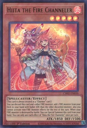 Hiita the Fire Channeler (Ultra Rare) (CH02-EN010) - THE CHRONICLES DECK: Spirit Charmers (All-Foil Edition) 1st Edition