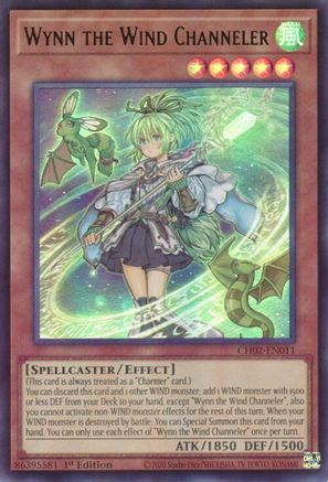 Wynn the Wind Channeler (Ultra Rare) (CH02-EN011) - THE CHRONICLES DECK: Spirit Charmers (All-Foil Edition) 1st Edition