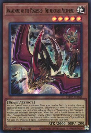 Awakening of the Possessed - Nefariouser Archfiend (Ultra Rare) (CH02-EN020) - THE CHRONICLES DECK: Spirit Charmers (All-Foil Edition) 1st Edition