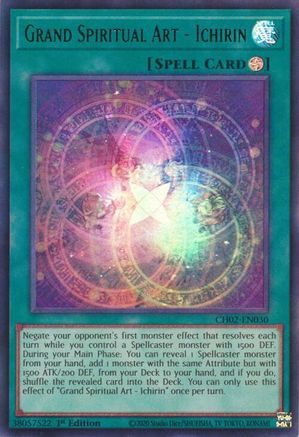 Grand Spiritual Art - Ichirin (Ultra Rare) (CH02-EN030) - THE CHRONICLES DECK: Spirit Charmers (All-Foil Edition) 1st Edition