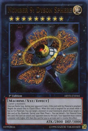 Number 9: Dyson Sphere (Ultra Rare) (ABYR-EN044) - Abyss Rising 1st Edition
