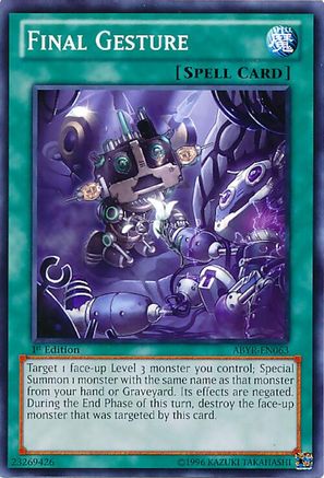 Final Gesture (Common) (ABYR-EN063) - Abyss Rising 1st Edition