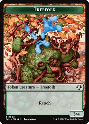 Treefolk // Goblin Double-Sided Token (ECL-3 // 6) [Lorwyn Eclipsed] Foil