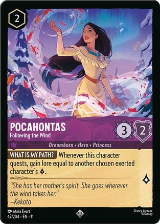 Pocahontas - Following the Wind (42/204) - Winterspell Cold Foil
