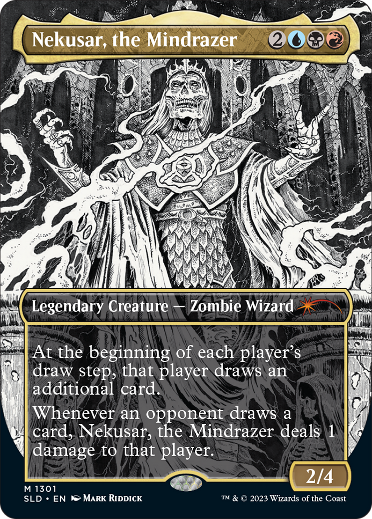 Nekusar, the Mindrazer (SLD-1301) (Borderless) [Secret Lair Drop] Foil