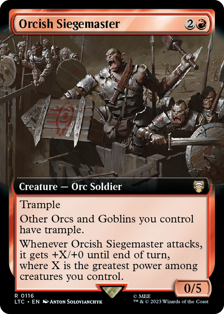 Orcish Siegemaster (Extended Art) (LTC-116) [Tales of Middle-earth Commander] Foil