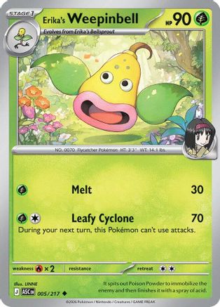 Erika's Weepinbell (005/217) [ME Ascended Heroes] Reverse Holofoil - Uncommon