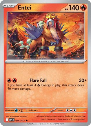 Entei (025/217) [ME Ascended Heroes] Holofoil - Rare