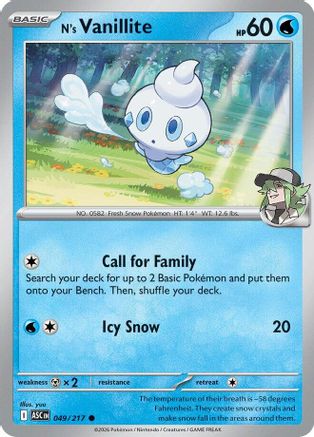 N's Vanillite (049/217) [ME Ascended Heroes] - Common