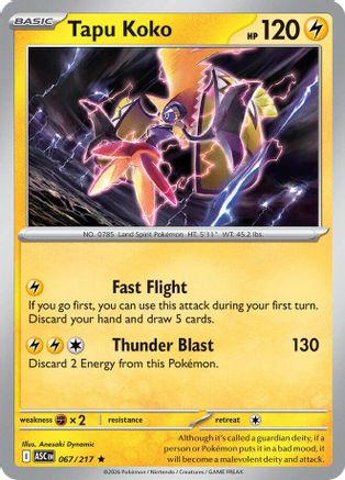 Tapu Koko (067/217) [ME Ascended Heroes] Reverse Holofoil - Rare