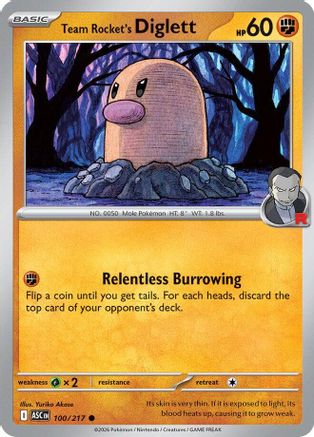 Team Rocket's Diglett (100/217) [ME Ascended Heroes] - Common