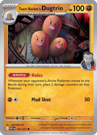 Team Rocket's Dugtrio (101/217) [ME Ascended Heroes] - Uncommon