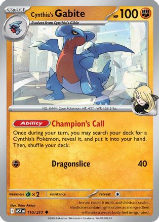 Cynthia's Gabite (110/217) [ME Ascended Heroes] - Uncommon