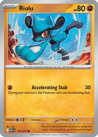 Riolu (112/217) [ME Ascended Heroes] Reverse Holofoil - Common
