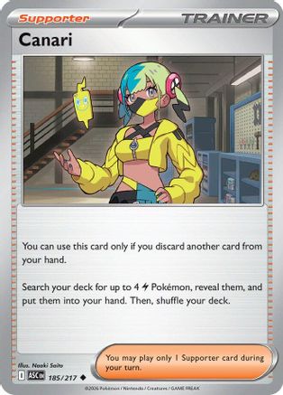 Canari (185/217) [ME Ascended Heroes] Reverse Holofoil - Uncommon