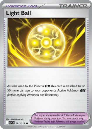 Light Ball (191/217) [ME Ascended Heroes] Reverse Holofoil - Uncommon