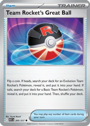 Team Rocket's Great Ball (205/217) [ME Ascended Heroes] - Uncommon