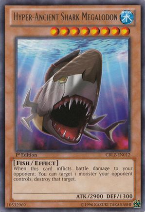 Hyper-Ancient Shark Megalodon (Rare) (CBLZ-EN012) - Cosmo Blazer Unlimited