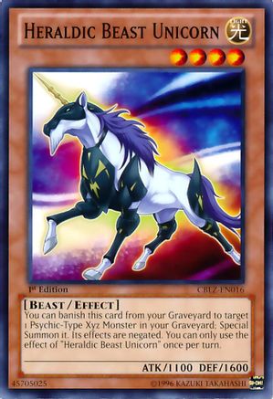 Heraldic Beast Unicorn (Common) (CBLZ-EN016) - Cosmo Blazer 1st Edition