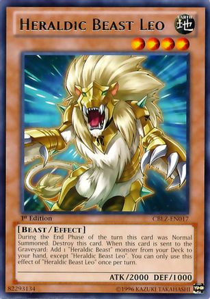 Heraldic Beast Leo (Rare) (CBLZ-EN017) - Cosmo Blazer 1st Edition