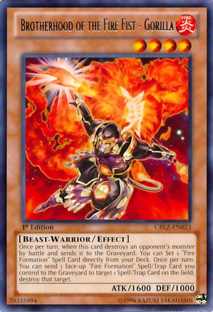 Brotherhood of the Fire Fist - Gorilla (Rare) (CBLZ-EN023) - Cosmo Blazer 1st Edition