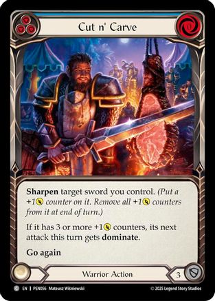 Cut N' Carve (Blue) (PEN056) - Compendium of Rathe Rainbow Foil