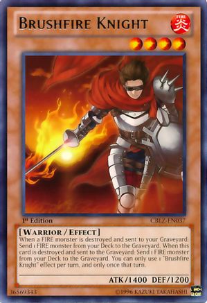 Brushfire Knight (Rare) (CBLZ-EN037) - Cosmo Blazer Unlimited