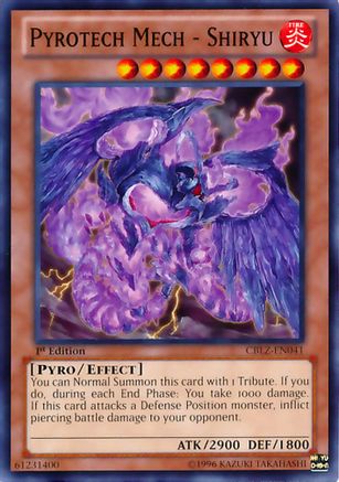 Pyrotech Mech - Shiryu (Common) (CBLZ-EN041) - Cosmo Blazer 1st Edition