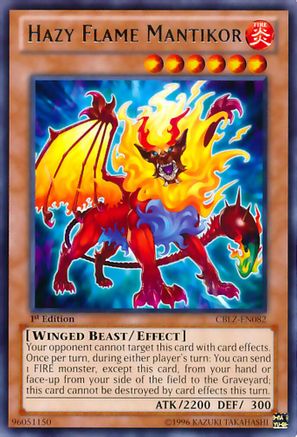 Hazy Flame Mantikor (Rare) (CBLZ-EN082) - Cosmo Blazer 1st Edition