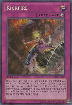 Kickfire (Secret Rare) (CBLZ-EN089) - Cosmo Blazer Unlimited