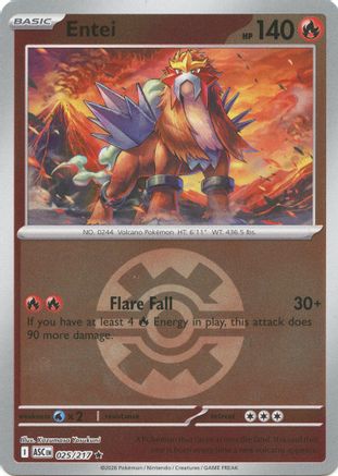 Entei (Quick Ball) (025/217) [ME Ascended Heroes] Reverse Holofoil - Rare