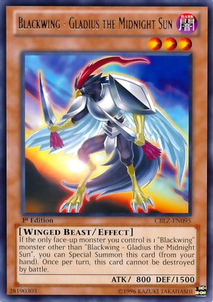 Blackwing - Gladius the Midnight Sun (Rare) (CBLZ-EN095) - Cosmo Blazer Unlimited