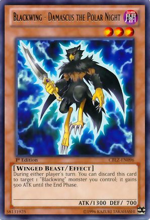 Blackwing - Damascus the Polar Night (Rare) (CBLZ-EN096) - Cosmo Blazer 1st Edition