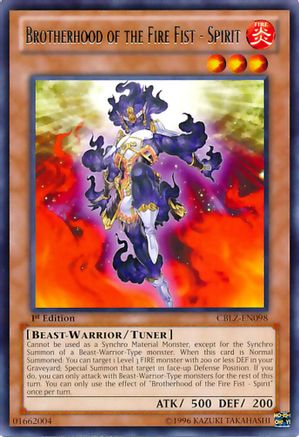 Brotherhood of the Fire Fist - Spirit (Rare) (CBLZ-EN098) - Cosmo Blazer Unlimited
