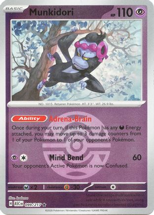 Munkidori (Dusk Ball) (099/217) [ME Ascended Heroes] Reverse Holofoil - Rare