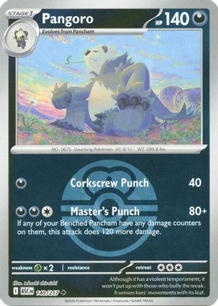 Pangoro (Love Ball) (140/217) [ME Ascended Heroes] Reverse Holofoil - Uncommon