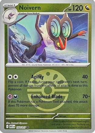 Noivern (Friend Ball) (157/217) [ME Ascended Heroes] Reverse Holofoil - Uncommon