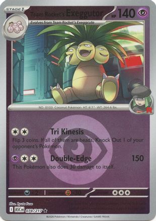 Team Rocket's Exeggutor (Energy Symbol Pattern) (078/217) [ME Ascended Heroes] Reverse Holofoil - Rare