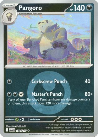 Pangoro (Energy Symbol Pattern) (140/217) [ME Ascended Heroes] Reverse Holofoil - Uncommon