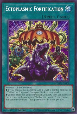 Ectoplasmic Fortification (Secret Rare) (MZMU-EN008) - Maze of Muertos 1st Edition