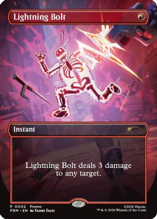 Lightning Bolt (Borderless) (UMP-002) [Unique and Miscellaneous Promos] Foil