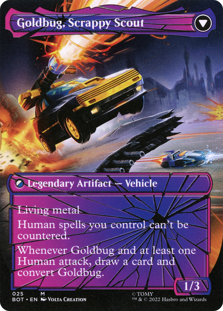 Goldbug, Humanity's Ally (Shattered Glass) (BOT-025) (Borderless) [Transformers]