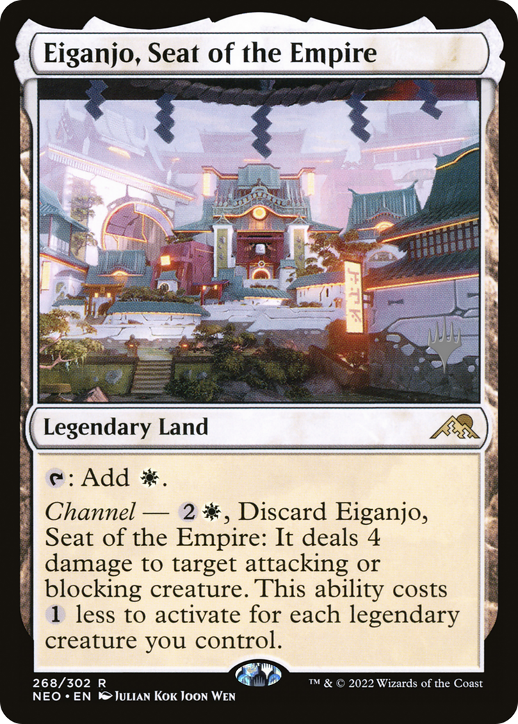 Eiganjo, Seat of the Empire (PPNEO-268) [Promo Pack: Kamigawa: Neon Dynasty Promos] Foil