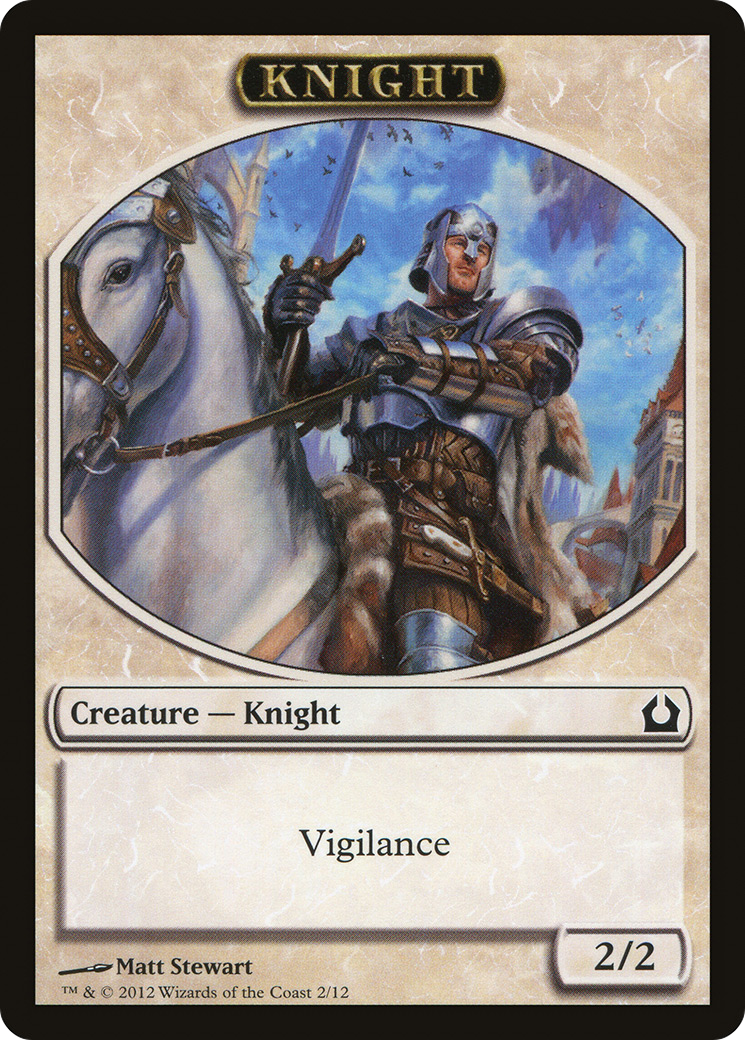 Knight Token (RTR-002) [Return to Ravnica Tokens]