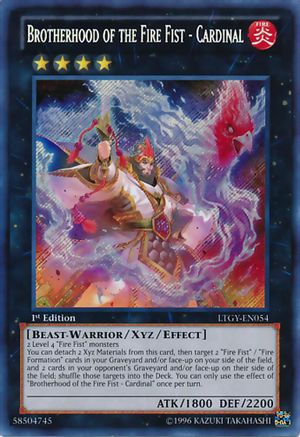 Brotherhood of the Fire Fist - Cardinal (Secret Rare) (LTGY-EN054) - Lord of the Tachyon Galaxy Unlimited